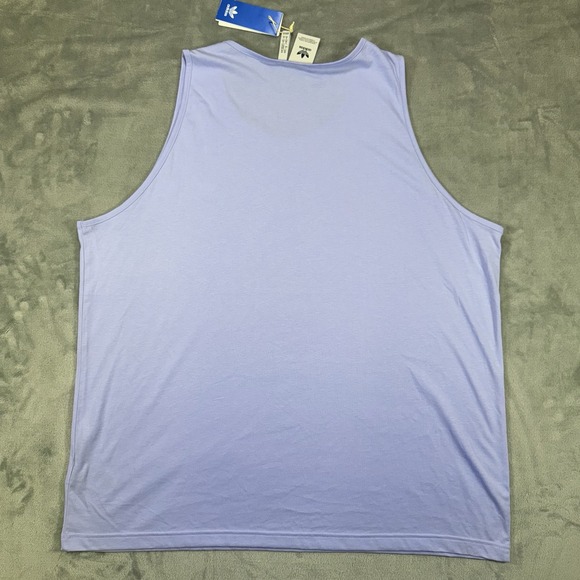 Adidas Mens 2XL Originals Essentials Embroidered Trefoil Tank Top Periwinkle XXL - Picture 10 of 10
